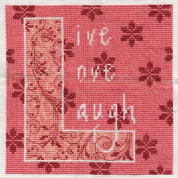 Bucilla 45142 Counted Live Love Laugh Cross Stitch Kit, 6-Inch by 6-Inch