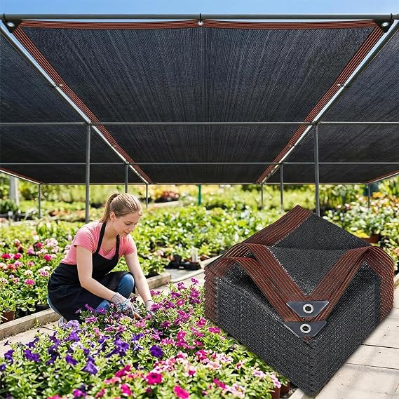 Sukh Shade Cloth for Garden - 70% Sunblock Shade Cloth for Garden Black Mesh Tarp 6.5 x 10 FT Sun Shade Cloth Sun Cover Sunshade Net for Outdoor, Patio, Plant, Greenhouse