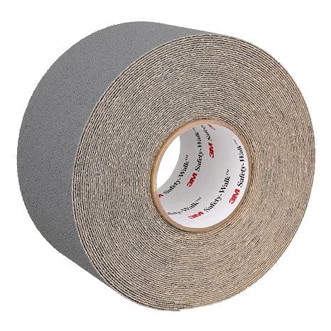 3M Safety-Walk Slip-Resistant Medium Resilient Tapes and Treads 370, Gray, 4" x 60 feet, Roll