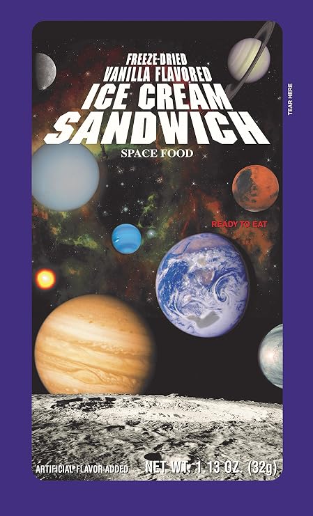 LuvyDuvy VANILLA Freeze Dried Space Ice Cream Sandwich - 150 Pack