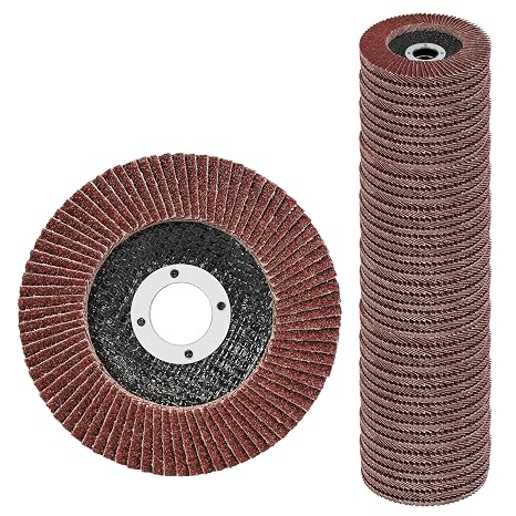 4.5 Inch Flap Discs 40 PCS - Assorted Grit 40 60 80 120 Aluminum Oxide Abrasive Grinding Discs, Angle Grinder Sanding Wheels for Metal Wood