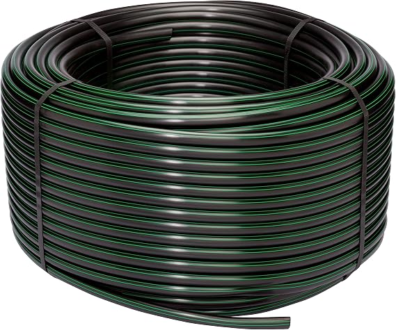 Rain Bird T63-500S Drip Irrigation 1/2" (0.634" OD) Blank Distribution Tubing, 500' Roll, Black