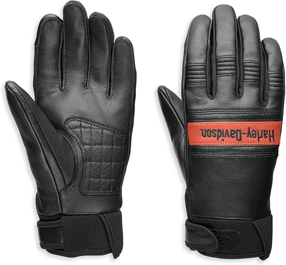 Harley-Davidson Women's Ovation Leather Motorcycle Gloves, Black - 97141-23VW