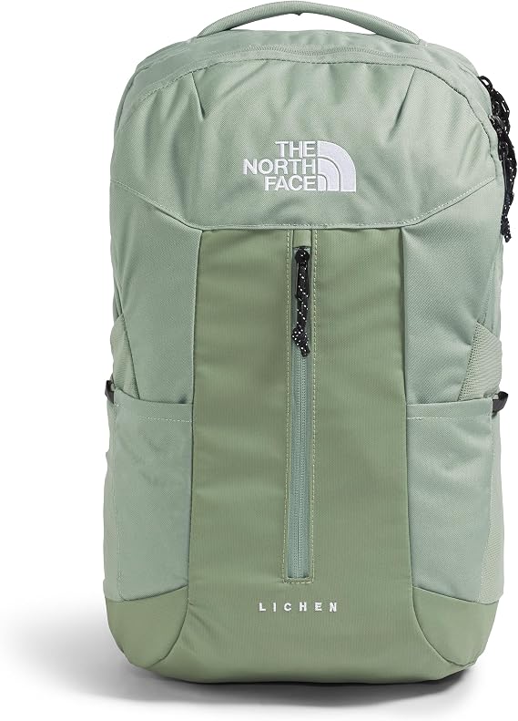 The North Face Lichen Daypack, Bark Mist/Slate Moss, One Size | Everyday Commuter Backpack, Laptop Sleeve, Water Bottle Pockets, Center Front Pouch