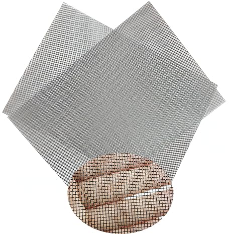 Wire Mesh Sheet 2 Pack 16 Mesh Woven PVC Coated Galvanized for Vent Cage | 8x12in, 1.25mm holes 0.38mm wire dual-layer rust protection; for drains, gutters, fan guards and DIY screening