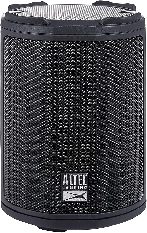 Altec Lansing - HydraMotion Wireless Bluetooth Speaker with 360 Degree Sound, Portable IP67 Waterproof for Outdoors, Shockproof, Snowproof, Everything Proof, 12 Hour Playtime (Black)