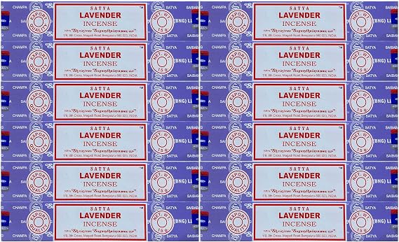 Satya Nag Champa Lavender Incense Sticks, 12 Count