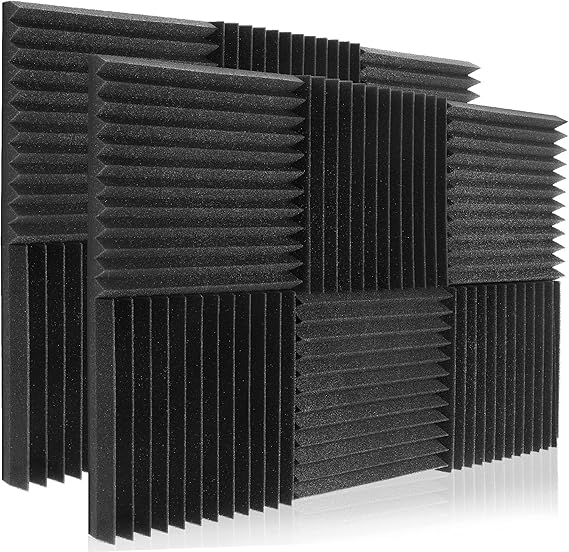 Acoustic Foam Panels 24 Pack 2x12x12 Sound Proof Padding Soundproofing Studio Foam Wedges (24 Square Feet)