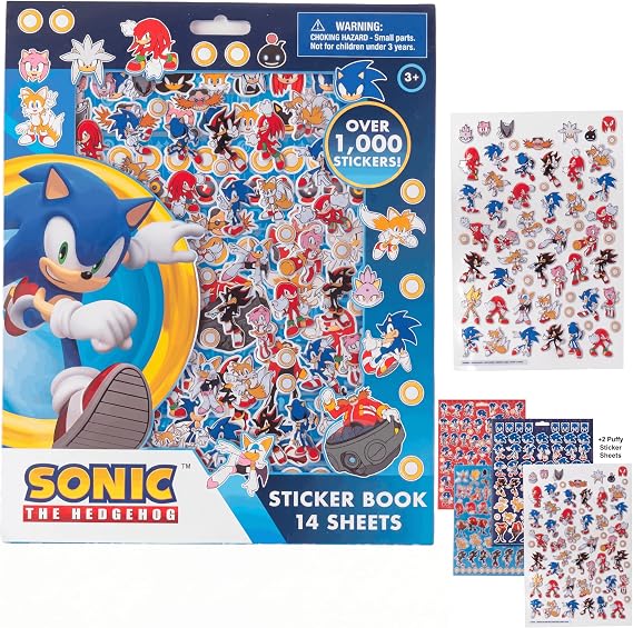 Sonic the Hedgehog Sticker Book with 1200+ Stickers & Puffy Sticker Sheets