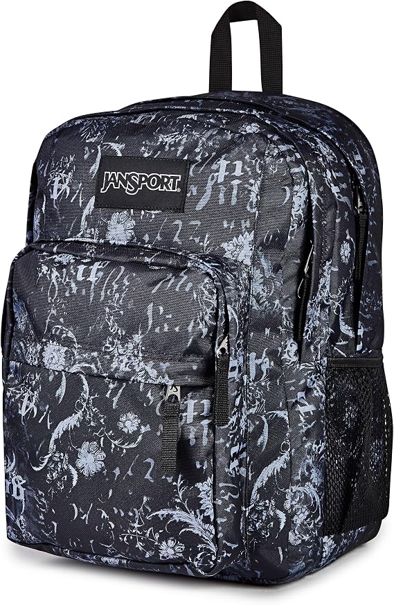 JanSport Big Plans Backpack, Afflicted Black/Charcoal/Dk Grey
