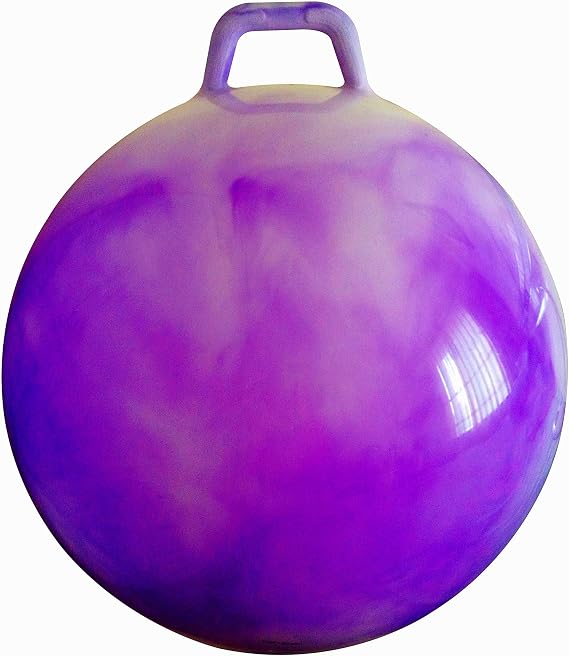AppleRound Space Hopper for Teens &amp; Adults 13+, 28" (70cm) Bouncy Hop Ball with Handle &amp; Pump, Jumping Ball Toy for Indoor &amp; Outdoor Fitness, Cloud Colours (Purple)
