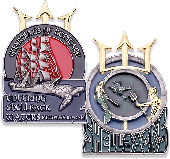 Shellback Challenge Coin - Unreal Military Shellbacks Coin - Designed by Military Veterans
