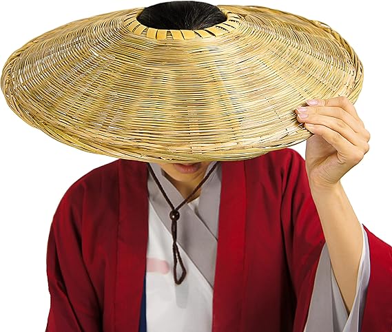 Japanese Samurai Cosplay Hat - Handmade Asian Hat