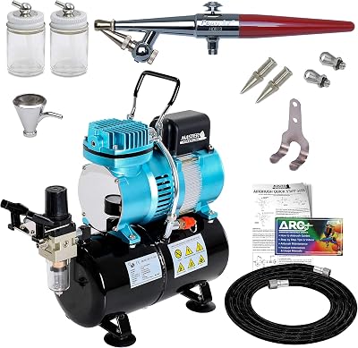 PAASCHE H-SET AIRBRUSH wQuiet AIR COMPRESSOR with TANK
