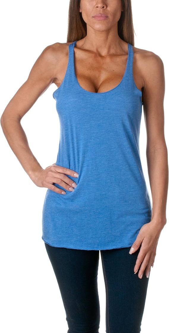 Next Level Ladies' Triblend Racerback Tank XS VINTAGE ROYAL