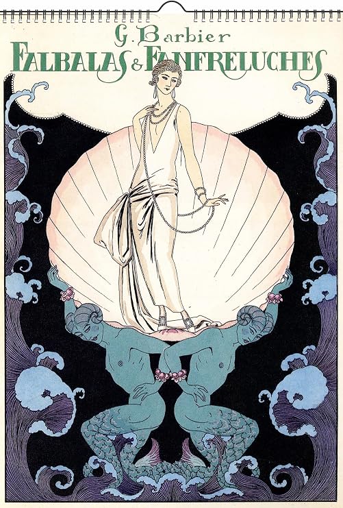 2025 Wall Calendar [12 pages 8"x12"] Barbier Art Deco Vintage Fashion La Vie Parisienne M-656