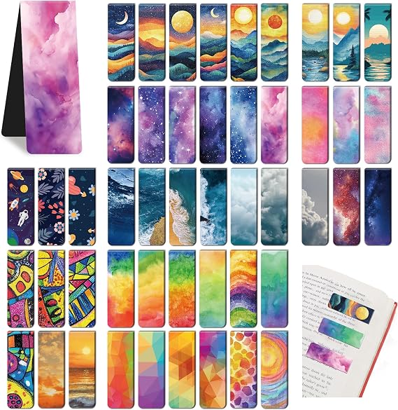 96Pack Magnetic Bookmarks for Reading,Women Men Teacher Book Lovers Gifts | Bookmarks Bulk,Personalized Bookmark,Magnet Bookmark Clips,Cute Pretty Funny Book Markers