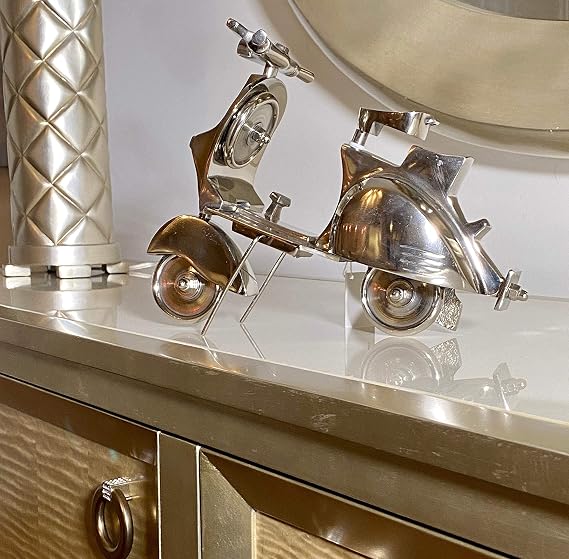 DUSTO Decorative Aluminum Scooter Figurine (DH4037) | Decorative Scooter Sculpture for Home and Office Decor | Vespa Scooter Statues for Home Decor.