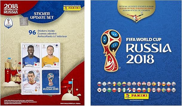 Panini 2018 World Cup Stickers - Update Set & Hardcover Album 96 Stickers