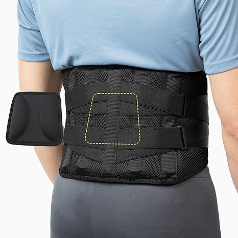 BraceUP Back Brace with lumbar Pad - Back Pain Relief for Men and Women, Lumbar Support Belt for Sciatica Pain, Heavy Lifting, Waist Support, Lower Back Brace (S/M 28-35 In)