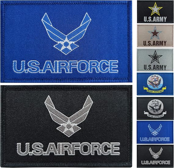 JBCD 2 Pack US Air Force Wings Flag Patch - Force Army Flags Tactical Pride for Clothes Hat Team Military