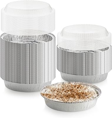 40-Pack of 9-Inch Round Foil Pans with 40 Dome Lids - Disposable Aluminum Foil Cake Trays - Freezer & Oven Safe - For Baking, Cooking, Storage & Reheating